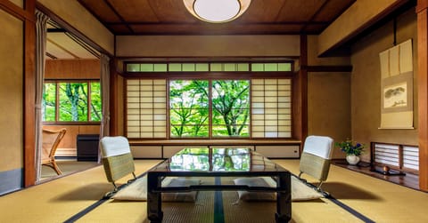 Japanese Room with Private Hot Spring Bath, Yuri | In-room safe, iron/ironing board, free WiFi, bed sheets