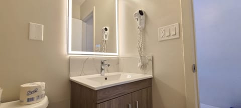 Standard Room, 1 Queen Bed | Bathroom | Combined shower/tub, towels