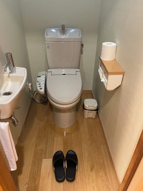 Japanese-style room 6 tatami mats, Non smoking | Bathroom | Free toiletries, hair dryer, slippers, electronic bidet