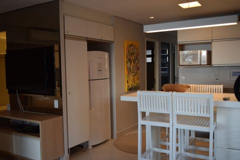 Quadruple Luxury Apartment, 2 Bedrooms, Sea View | Private kitchen | Fridge, microwave, oven, stovetop