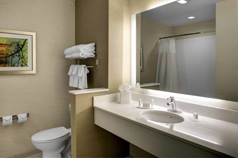 Room, 2 Queen Beds | Bathroom | Designer toiletries, hair dryer, towels