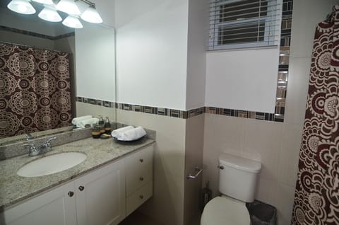 Executive Apartment, 1 Bedroom, Executive Level | Bathroom | Combined shower/tub, free toiletries, hair dryer, towels