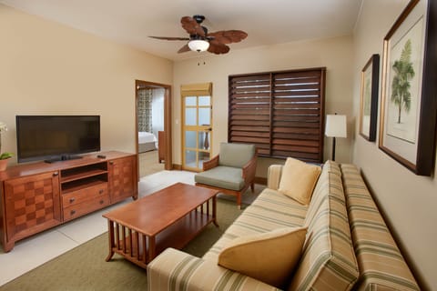 Premium Suite, 2 Bedrooms | Living room | 40-inch flat-screen TV with satellite channels, TV