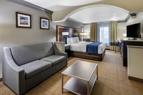 Deluxe Suite, 1 King Bed | Premium bedding, individually furnished, desk, laptop workspace