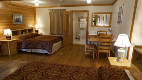 Standard Room, 2 Queen Beds (Room 1) | Bathroom | Combined shower/tub, free toiletries, hair dryer, towels