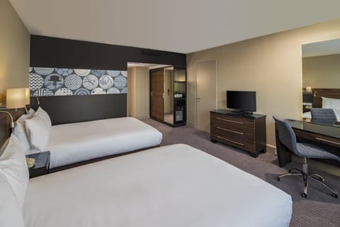 Premium Room, 2 Double Beds, River View | Hypo-allergenic bedding, minibar, in-room safe, desk