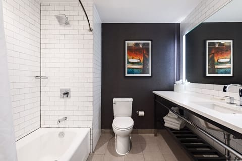 Standard Room, 2 Queen Beds | Bathroom | Shower, free toiletries, hair dryer, towels