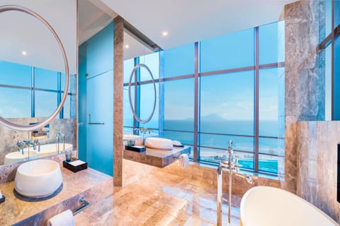 Presidential Suite, 2 Bedrooms, Ocean View | Bathroom | Separate tub and shower, deep soaking tub, rainfall showerhead