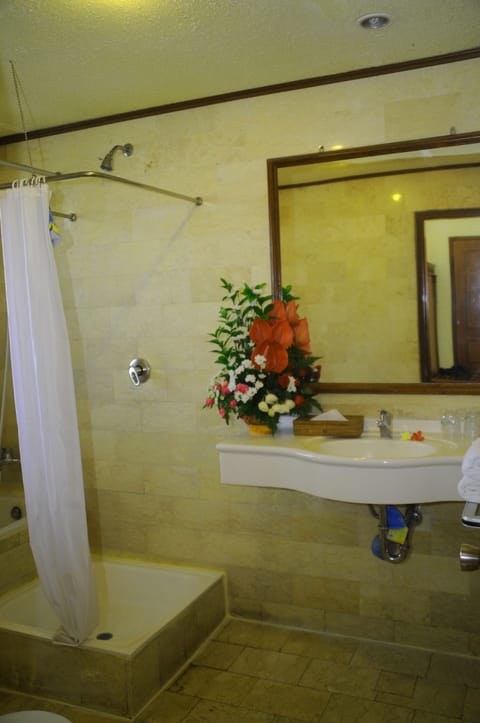  Interconnecting Superior Double and Twin Room | Bathroom | Combined shower/tub, free toiletries, hair dryer, towels