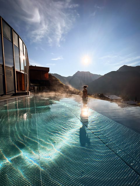 Indoor pool, outdoor pool, sun loungers