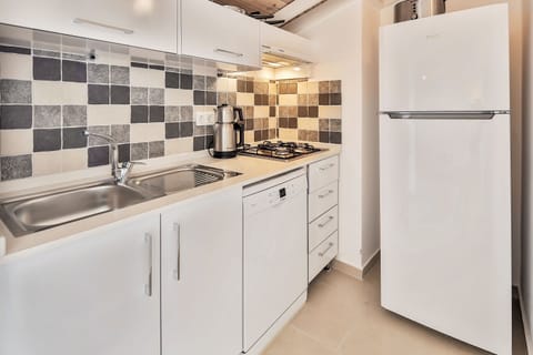 Standard Penthouse, 1 Double Bed with Sofa bed | Private kitchen | Full-size fridge, stovetop, dishwasher, coffee/tea maker