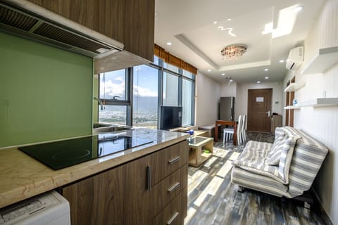 Sea View Apartment 1 Bedroom | Living room | 32-inch TV with cable channels