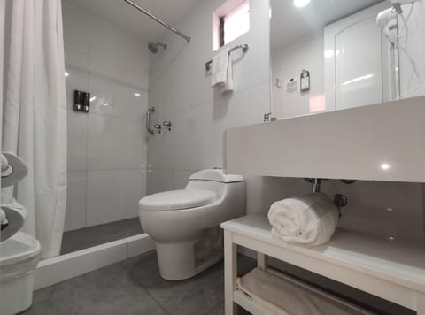 HABITACION MATRIMONIAL ESTANDAR  | Bathroom | Separate tub and shower, rainfall showerhead, free toiletries