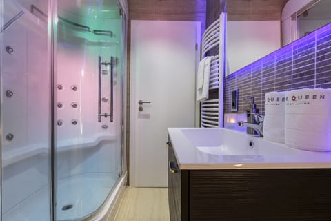 Grand Apartment, 2 Bedrooms | Bathroom | Shower, hair dryer, towels