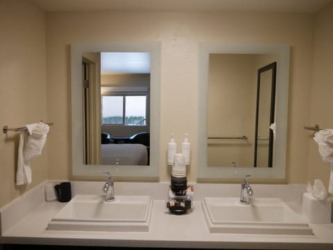 Superior Room, 1 King Bed, Non Smoking | Bathroom | Combined shower/tub, eco-friendly toiletries, hair dryer, towels