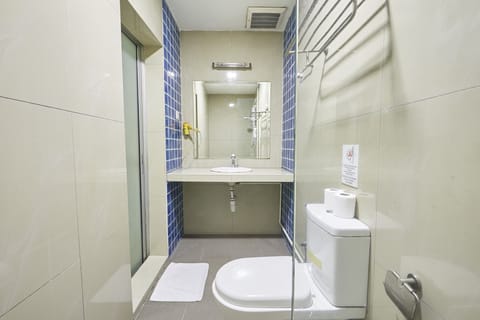 Standard Twin Room | Bathroom | Shower, hair dryer, towels