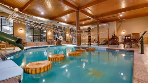 Indoor pool, open 7:00 AM to 10:00 PM, sun loungers