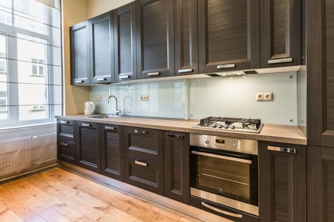 Standard Apartment, 2 Bedrooms | Private kitchen | Full-size fridge, microwave, stovetop, dishwasher