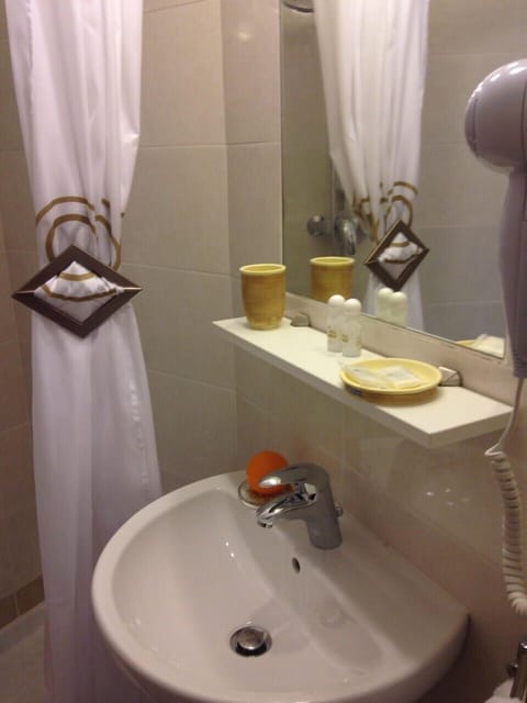 Standard Double Room, Balcony (Solleone) | Bathroom | Shower, free toiletries, hair dryer, towels