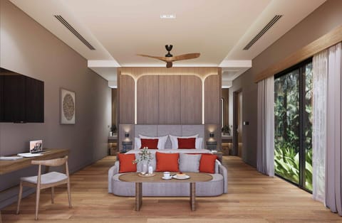 Villa, 1 King Bed, Oceanfront | In-room safe, desk, soundproofing, iron/ironing board