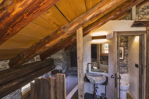 Comfort Suite, 1 Bedroom, Mountain View | Bathroom | Free toiletries, hair dryer, towels