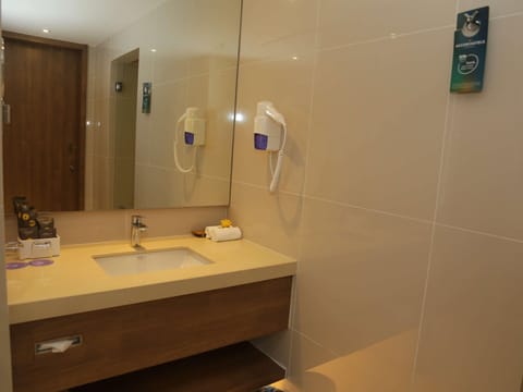 Premier Room, 1 King Bed | Bathroom | Shower, rainfall showerhead, eco-friendly toiletries, hair dryer