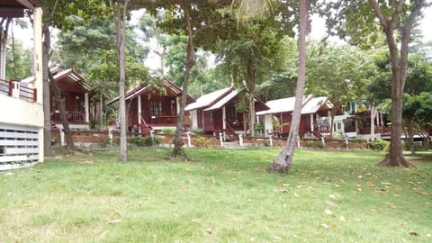 Outdoor banquet area