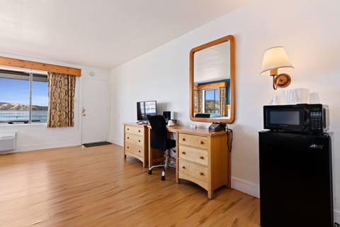 Room, 2 Queen Beds, Lake Front, No Pets Allowed | Individually furnished, desk, laptop workspace, blackout drapes