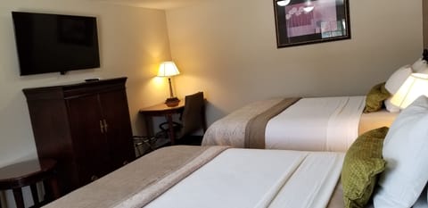 Deluxe Room, 2 Queen Beds, Non Smoking | Desk, free WiFi, bed sheets