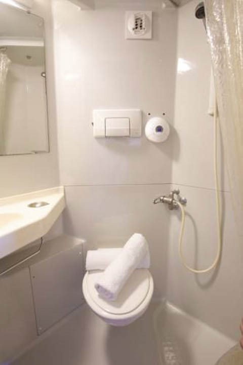 Shower, eco-friendly toiletries, hair dryer, towels