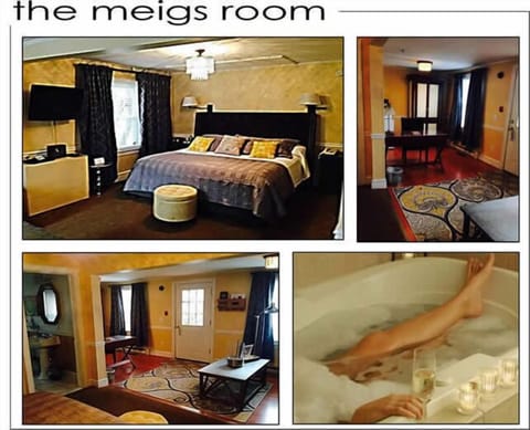 Room, Private Bathroom (Meigs) | Premium bedding, memory foam beds, desk, iron/ironing board