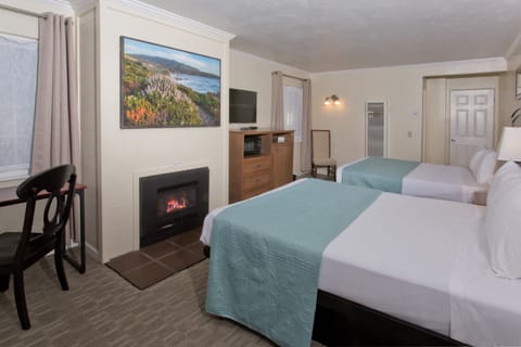 Standard Room, 2 Queen Beds, Fireplace | Desk, iron/ironing board, free WiFi, bed sheets