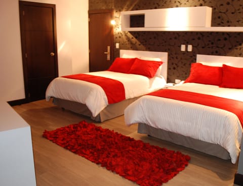 Double Room, 2 Double Beds | Premium bedding, minibar, in-room safe, blackout drapes