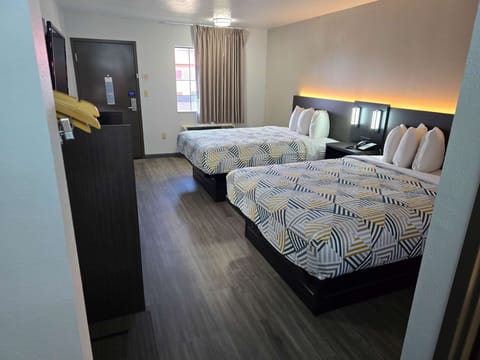 Standard Room, 2 Queen Beds, Smoking, Refrigerator & Microwave | Free WiFi, bed sheets, alarm clocks