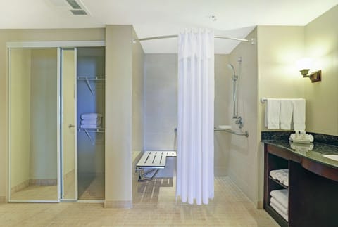 Suite, 1 King Bed, Accessible, Non Smoking | Bathroom shower