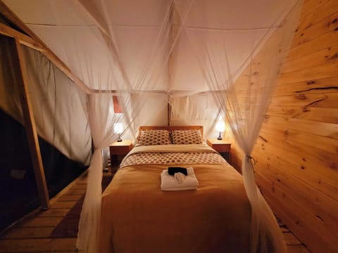 Luxury Tent | Premium bedding, blackout drapes, iron/ironing board, free WiFi
