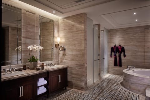 Presidential Suite, 1 Bedroom | Bathroom | Combined shower/tub, deep soaking tub, designer toiletries, hair dryer