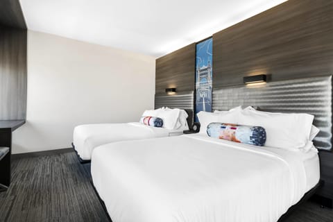 aloft, Room, 2 Queen Beds | Premium bedding, down comforters, in-room safe, desk