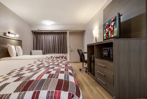 Deluxe Room, 2 Double Beds, Non Smoking | Desk, laptop workspace, blackout drapes, free WiFi