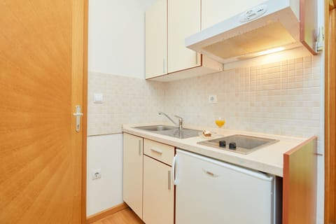 Studio, Balcony, Partial Sea View | Private kitchenette | Fridge, stovetop, electric kettle, toaster