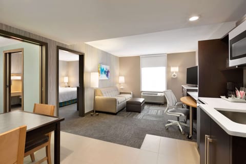Suite, 1 Bedroom | Living area | 39-inch LCD TV with cable channels, TV, MP3 dock