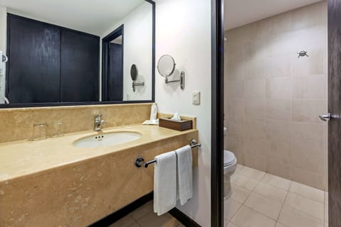 Room, 2 Double Beds | Bathroom | Shower, rainfall showerhead, free toiletries, hair dryer