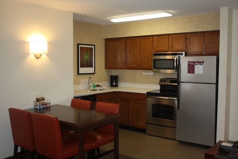 Suite, 2 Bedrooms | Private kitchen | Full-size fridge, microwave, stovetop, dishwasher