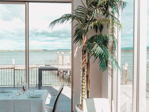 Breakfast, lunch, dinner served; ocean views