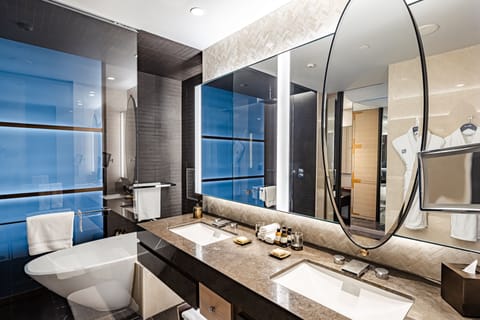 Room, 2 Queen Beds, View (Fairmont - Bosphorus View) | Bathroom | Combined shower/tub, rainfall showerhead, designer toiletries
