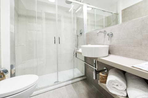 Free toiletries, hair dryer, bidet, towels