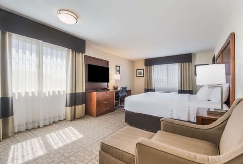 Suite, 1 King Bed | Desk, blackout drapes, iron/ironing board, free WiFi