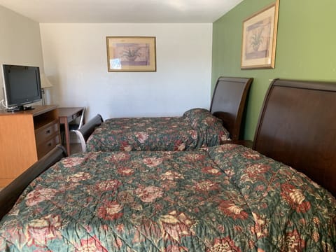 Standard Room, 2 Queen Beds | Desk, free WiFi, bed sheets