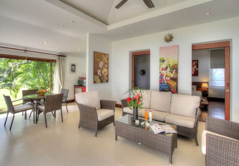 Deluxe Villa, 1 King Bed, Sea View, Sea Facing | Living room | 52-inch Smart TV with digital channels, TV