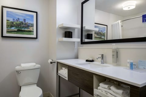 Free toiletries, hair dryer, towels